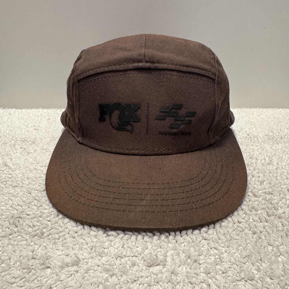Vintage Fox Racing Hat Cap Brown Logo 5 Panel Skate Strap Back Skater Outdoor
